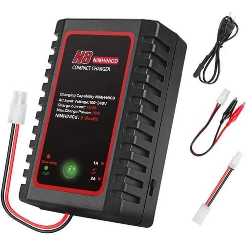 Yunique France Htrc Nimh Chargeur De Batterie Pour Packs Batterie 2-8s Nimh Nicd (2.4v-9.6v) Avec Standard / Mini Connecteur Tamiya-Autre