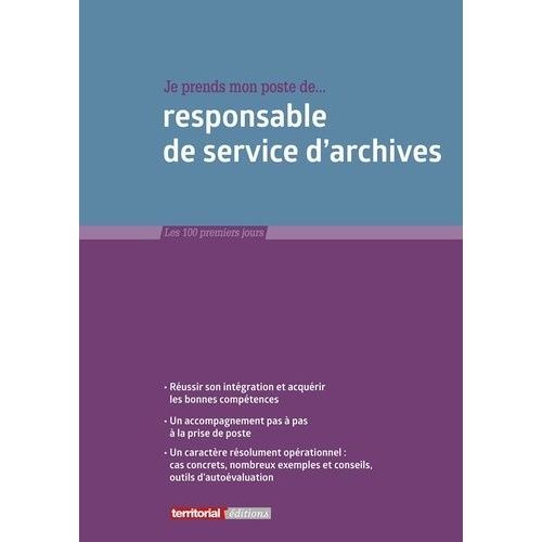 Je Prends Mon Poste De Responsable De Service D?Archives