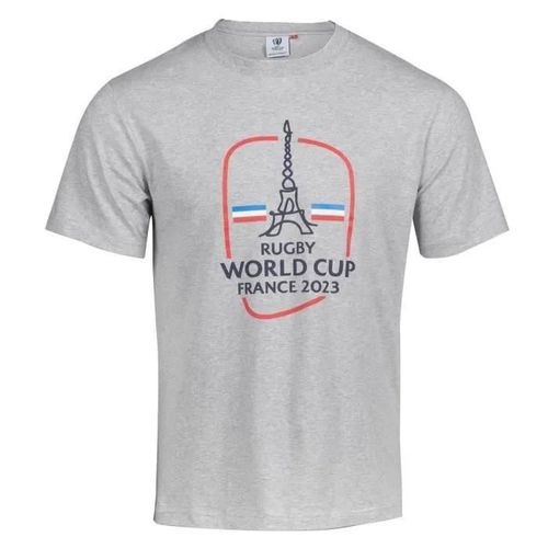 S - T-Shirt Rugby - Rwc - Coupe Du Monde 2023 - Gris - Homme - Coton
