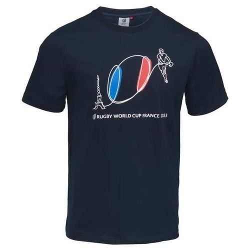 S - T-Shirt Rugby - Rwc - Coupe Du Monde 2023 - Coton - Bleu - Homme