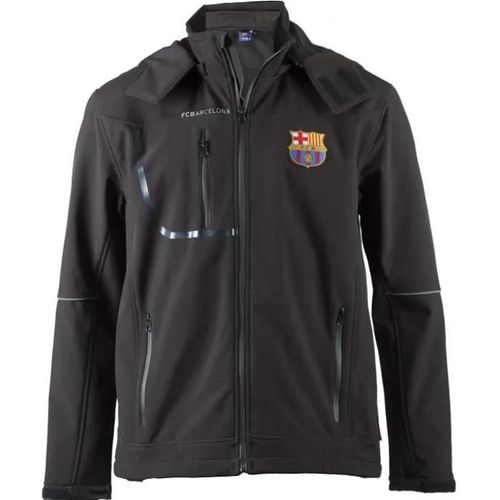 S - Veste Softshell - Fc Barcelone - Noir - Manches Longues - Polyester - Collection Officielle