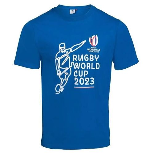 S - T-Shirt Rugby - Rwc - Coupe Du Monde 2023 - Bleu - Homme - Coton