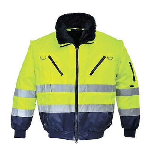 Blouson Pilote 3 En 1 Hv-Jaune Fluo-S Pj50