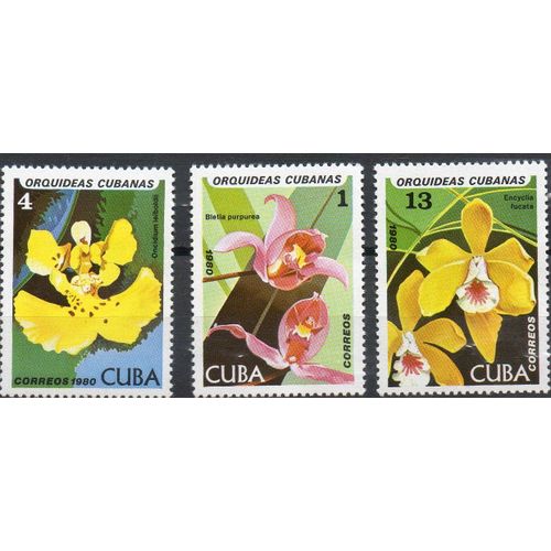 Cuba Timbres Orchidées
