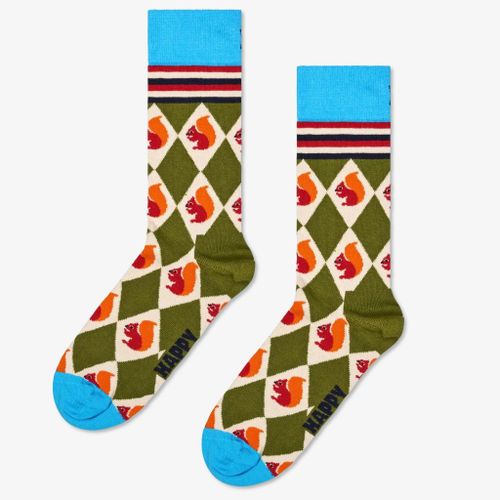 Happy Socks Squirrel Argyle Sock Colour Vert