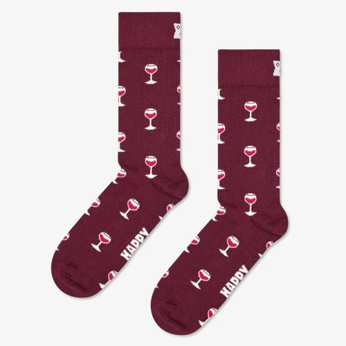 Happy Socks Glass Of Wine Sock Colour Bordeaux