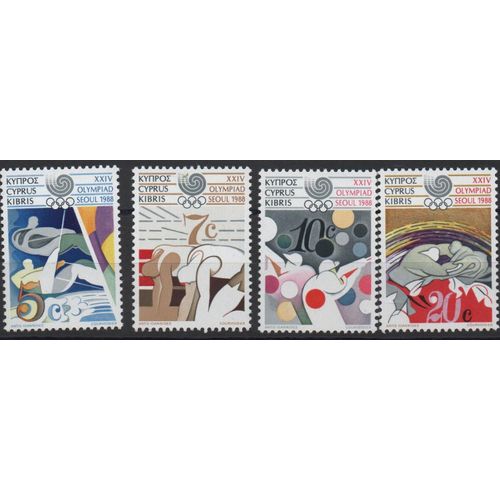 Chypre Timbre Jeux Olympiques De Seoul 1988