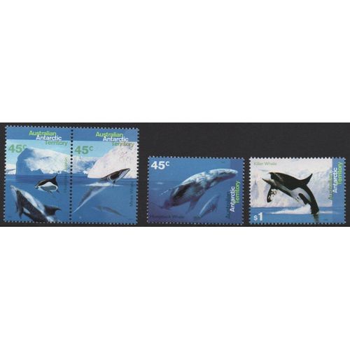 Territoires Antarctiques ( Australie ) Timbres Baleines Et Dauphins 1995