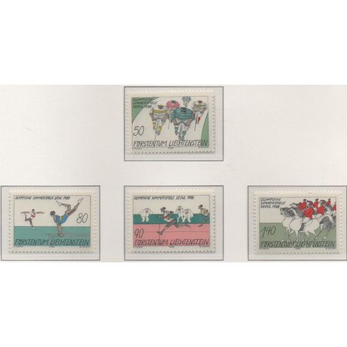 Liechtenstein Timbres Jeux Olympiques De Seoul 1988