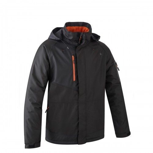 Parka De Travail Imperméable Ripstop Noir Et Orange Yuzu Xxl Coverguard