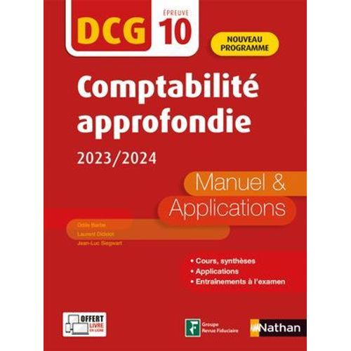 Dcg 10 - Comptabilité Approfondie 2023-2024 - Livre En Ligne