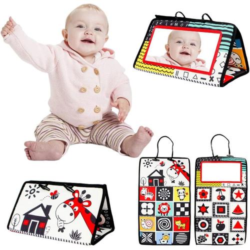 Jouet Bebe 0-12 Mois, Miroir Montessori Bebe Eveil Jouet Montessori Eveil bebe 0-12 Mois Livre Tissu Eveil Bébé livre Jouet Sensoriel Bebe 1 2 Ans Cadeau Naissance bebe 1 2 An Quiet Book