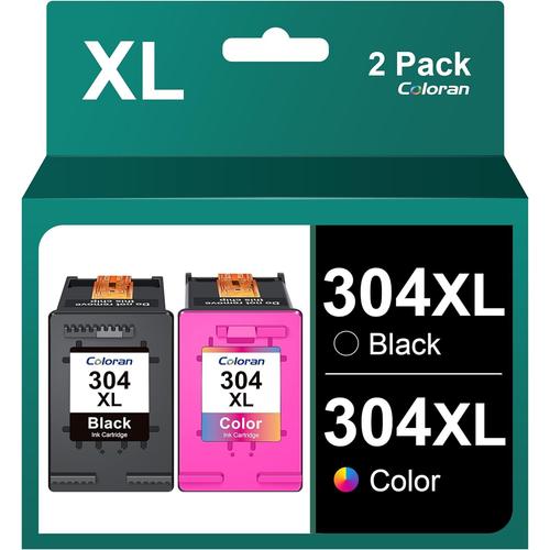 304 Xl Remanufactures Cartouches D'encre Remplacement Pour Hp 304 304xl Pour Envy 5010 5020 5030 5032 Deskjet 2620 2622 2630 2632 2634 2633 3730 3733 3720 3764 3750 3764 3735 (2 Pack)