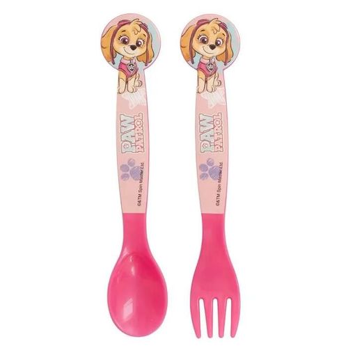 Stor - 74517 - Set De 2 Couverts Pour Enfants. En Plastique Sans Bpa - Paw Patrol Girl Sketch Essence