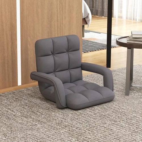 Fauteuil Relax Avec Accoudoirs Costway, Dossier Réglable À 6 Positions, Fauteuil Paresseux Inclinable Pour Salon Chambre Bureau