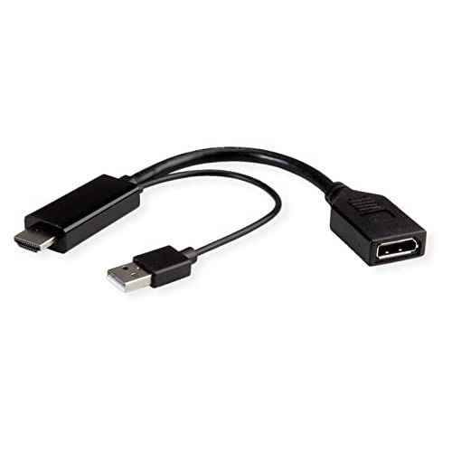 Roline Adaptateur Hdmi - Dp, V1.2, 4k60, Noir, 0.15m
