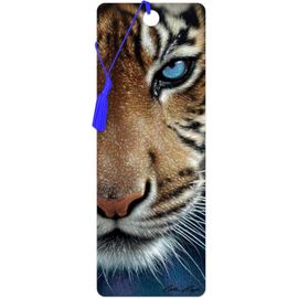 Marque-Page - Les Yeux Bleus De Deluxebase. Marque Page Tigre Avec Illustrations 3d Lenticulaires Sous Licence De L'artiste Renommé Colin Bogle
