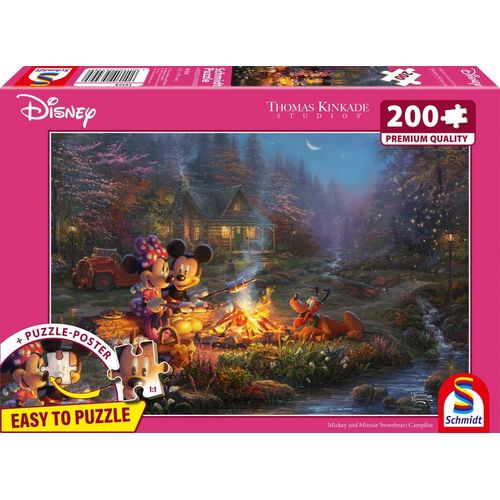Schmidt Spiele Disney, Mickey & Minnie Sweetheart Campfire, 1000 Pcs