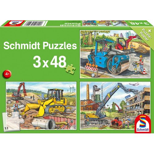 Schmidt Spiele Mes Machines De Chantier Préférées, 3x24 Pcs
