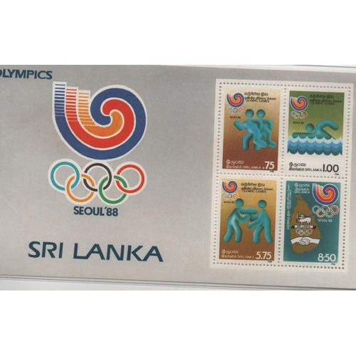 Sri Lanka Timbre Jeux Olympiques De Seoul 1988