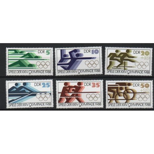 Allemagne De L' Est Timbres Jeux Olympiques De Seoul 1988