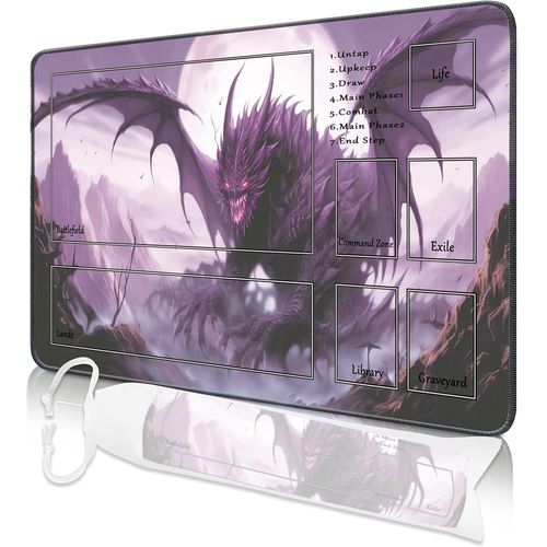 Mtg Tapis De Jeu 24"" X 14"" Mtg Tcg Avec Bords Cousus Impression Hd Tapis De Jeu Antidérapant Pour Jeux De Cartes Tapis De Jeu De Jeu De Jeu De Jeu De Jeu De Combat Dinosaure.[Y919]