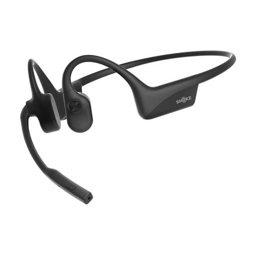 SHOKZ OpenComm2 UC - Micro-casque - oreille dégagée - montage derrière le cou - Bluetooth - sans fil - USB-C via un adaptateur Bluetooth - noir - certifié Zoom