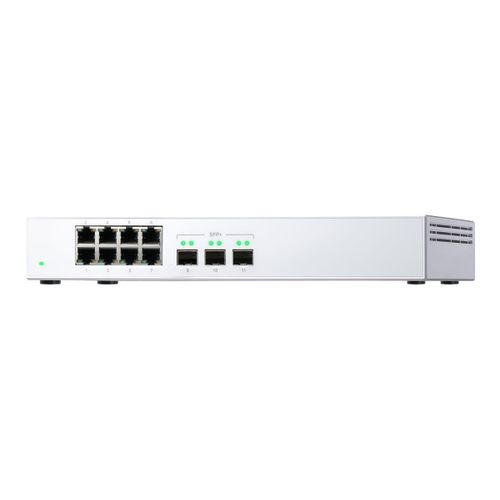 QNAP QSW-308S - Commutateur - non géré - 3 x 10 Gigabit SFP+ + 8 x 10/100/1000 - de bureau