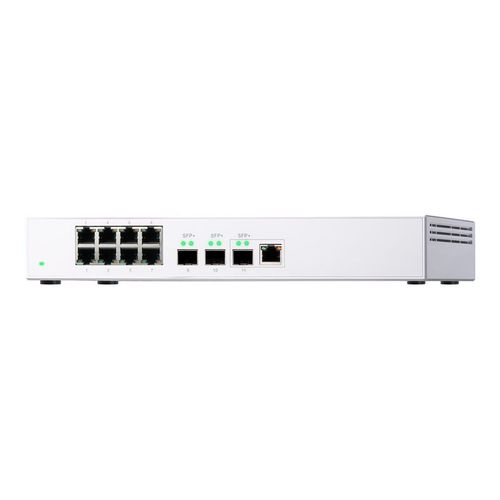 QNAP QSW-308-1C - Commutateur - non géré - 2 x 10 Gigabit SFP+ + 1 x combo 10 gigabits SFP+ + 8 x 10/100/1000 - de bureau