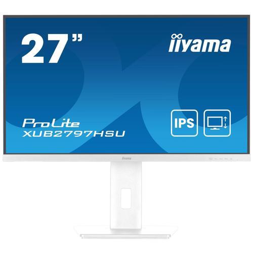 iiyama ProLite XUB2797HSU-W2 - Écran LED - 27" - 1920 x 1080 Full HD (1080p) @ 100 Hz - IPS - 300 cd/m² - 1000:1 - 1 ms - HDMI, DisplayPort - haut-parleurs - blanc, mat