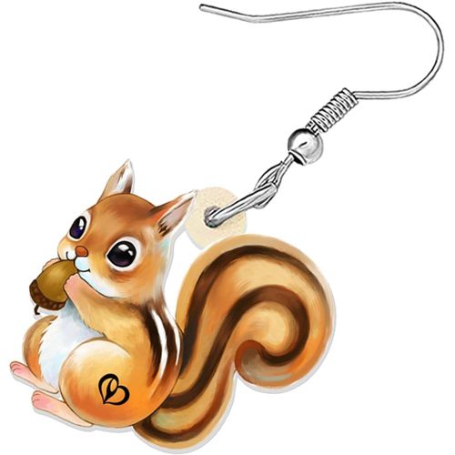 Boucles D'oreilles Mignon ¿¿Cureuil En Acrylique Pendants D'oreilles Bijoux Animaux Anime Pour Femmes Filles Enfants Cadeaux F¿ºte D¿¿Coration