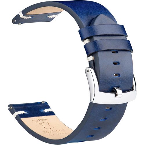 Bracelet De Montre En Cuir 18mm 20mm 21mm 22mm, Lib¿¿Ration Rapide Bracelets De Montre En Cuir Vintage Pour Homme Femme, Bande Bracelet De Montre De Rechange Pour Montre Et Montre Connect¿¿E