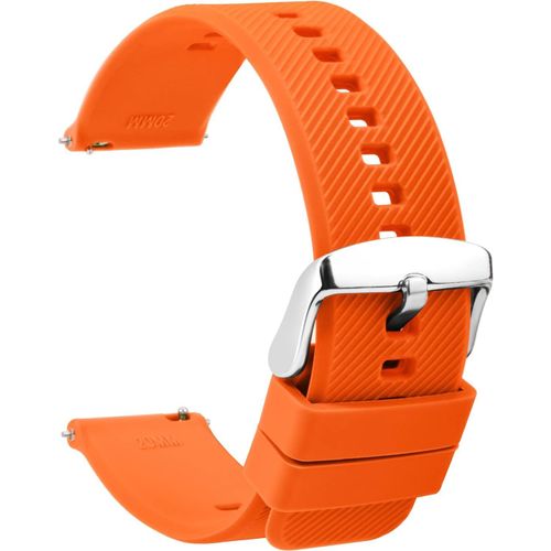 Montres Bracelets Silicone 20mm - Remplacement Bracelet De Montre ¿¿Tanche ¿¿ D¿¿Gagement Rapide En Caoutchouc Noir - Plusieurs Couleurs Pour Hommes Femmes Smartwatch Sport - 18mm 22mm