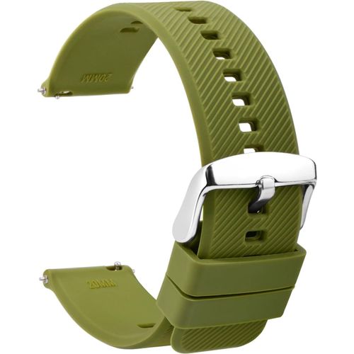Montres Bracelets Silicone 20mm - Remplacement Bracelet De Montre ¿¿Tanche ¿¿ D¿¿Gagement Rapide En Caoutchouc Noir - Plusieurs Couleurs Pour Hommes Femmes Smartwatch Sport - 18mm 22mm