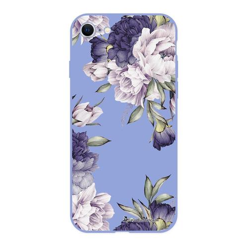 Coque Iphone 7/8/ Iphone Se 2020 Silicone Liquide Douce Lilas Pivoines Violettes La Coque Francaise.