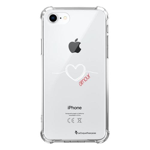 Coque Iphone 7/8/ Iphone Se 2020 Anti-Choc Souple Angles Renforcés Transparente Coeur Blanc Amour La Coque Francaise