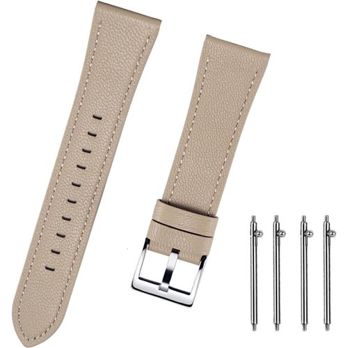 Bracelet De Montre En Cuir De Mouton V¿¿Ritable - 20 Mm - 22 Mm - Lib¿¿Ration Rapide - Bracelet De Rechange Pour Montre Intelligente - Pour Homme Et Femme