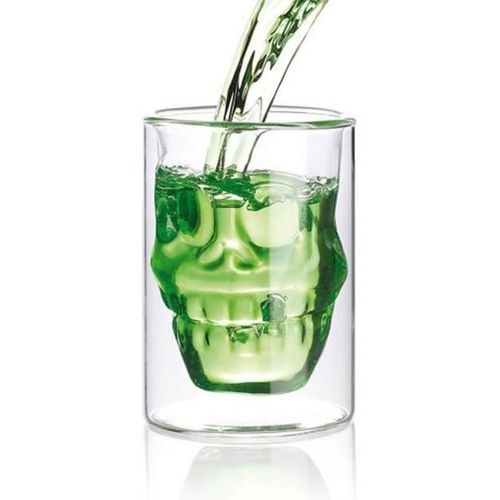 Verre À Double Paroi ''tête De Mort'' - 40 Cl