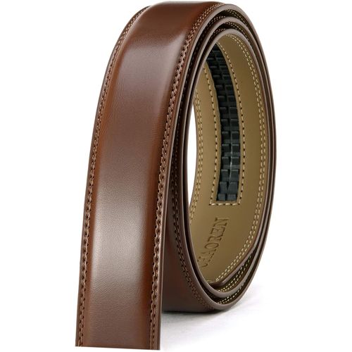 Ceinture Pour Hommes Sans Boucle, Ceinture Automatique ¿¿ Cliquet Pour Hommes 35mm Large Ceinture En Cuir