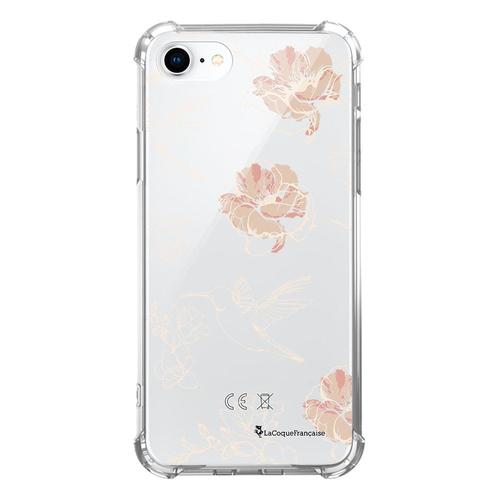 Coque Iphone 7/8/ Iphone Se 2020 Silicone Antichocs Solides Coins Renforcés Protection Housse Transparente Fleurs Blanches La Coque Francaise