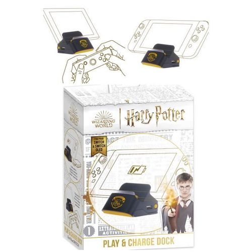 Dock Chargeur Et Support 2 En 1 Harry Potter-Nintendo Switch Support Recharge + Connexion Tv-Noir Poudlard 3 Ports Usb (1x Usb 3.0+2