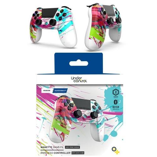 Manette Ps4 Playstation Street Art Blanche Bluetooth