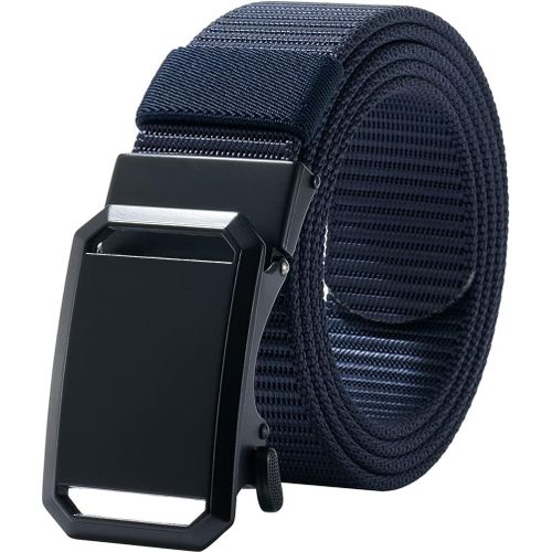 Ceinture Pour Homme Avec Boucle ¿¿ Cliquet Automatique -Tissu Respirant ¿C Pour Le Travail, Le Sport De Plein Air, La Randonn¿¿E [130 Cm L X 3,8 Cm W]