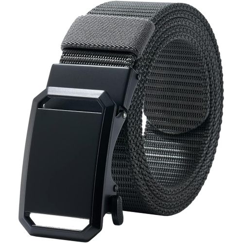 Ceinture Pour Homme Avec Boucle ¿¿ Cliquet Automatique -Tissu Respirant ¿C Pour Le Travail, Le Sport De Plein Air, La Randonn¿¿E [130 Cm L X 3,8 Cm W]