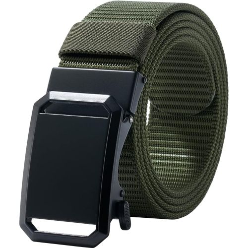 Ceinture Pour Homme Avec Boucle ¿¿ Cliquet Automatique -Tissu Respirant ¿C Pour Le Travail, Le Sport De Plein Air, La Randonn¿¿E [130 Cm L X 3,8 Cm W]