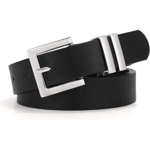 Ceinture En Cuir Pour Femme Avec Boucle Rotative En M¿¿Tal 2,8 Cm