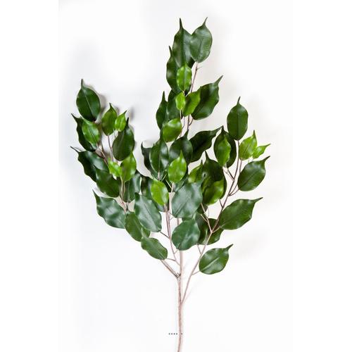 Branche De Feuillage Ficus Artificiel H75 Cm 55 Feuilles Feu Retardant