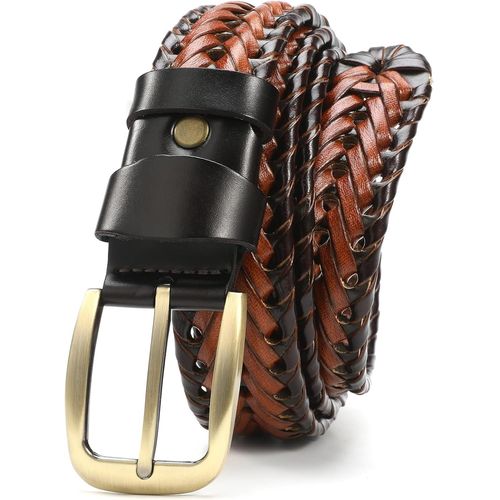 Ceinture Homme - Ceinture De Cuir 100% Cuir V¿¿Ritable Ceinture En Cuir Pour Hommes Largeur 35mm Cadeau Box