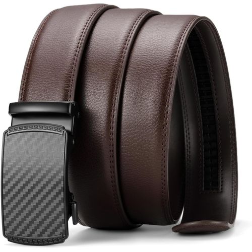 Ceintures Hommes, Ceinture En Cuir Hommes, Ceinture ¿¿ Cliquet En Cuir ¿¿ Boucle Automatique R¿¿Glable 3,5 Cm * 125 Cm