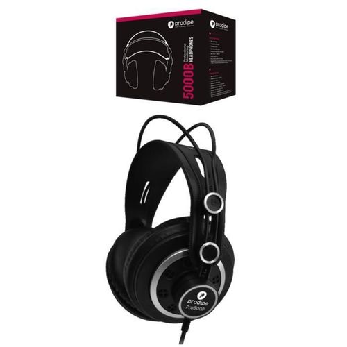 Casque SONO Audio Studio Professionnel PRO 5000 NOIR, Casque Filaire 3.5mm + Adaptateur 6.35mm, Casque de Monitoring, Son Parfait